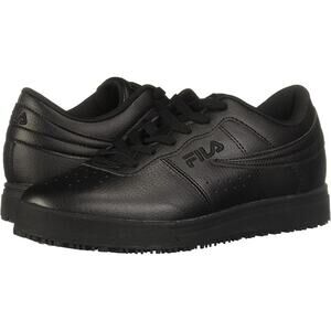 Fila ASTM F2913-19 Black Slip Resistant Work Shoes Women's 9.5 Lace Up Round Toe
